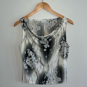 Orchid Vintage Shimmery Droop Front Blouse